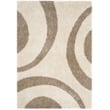 Safavieh Portofino Shag 4' X 6' Power Loomed Rug in Ivory and Beige