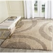 Safavieh Portofino Shag 4' X 6' Power Loomed Rug in Ivory and Beige