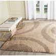 Safavieh Portofino Shag 8' X 10' Power Loomed Rug in Ivory and Beige