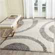 Safavieh Portofino Shag 8' X 10' Power Loomed Rug in Gray and Black