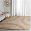 Safavieh Portofino Shag 8' X 10' Power Loomed Rug in Gray and Black