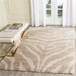 Safavieh Portofino Shag 4' X 6' Power Loomed Rug in Ivory and Beige