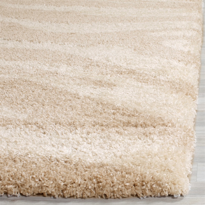 Safavieh Portofino Shag 8' X 10' Power Loomed Rug in Ivory and Beige