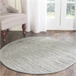 Safavieh Rag 4' Round Hand Woven Cotton Rug in Gray
