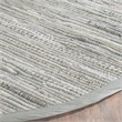 Safavieh Rag 4' Round Hand Woven Cotton Rug in Gray