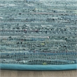 Safavieh Rag 4' Round Hand Woven Cotton Rug in Blue