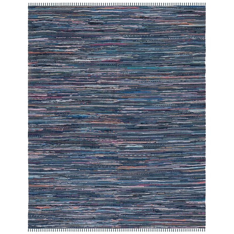 Safavieh Rag 10' X 14' Hand Woven Cotton Rug in Ink