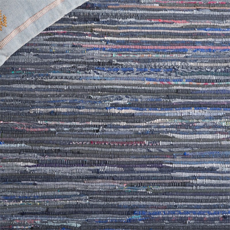 Safavieh Rag 10' X 14' Hand Woven Cotton Rug in Ink