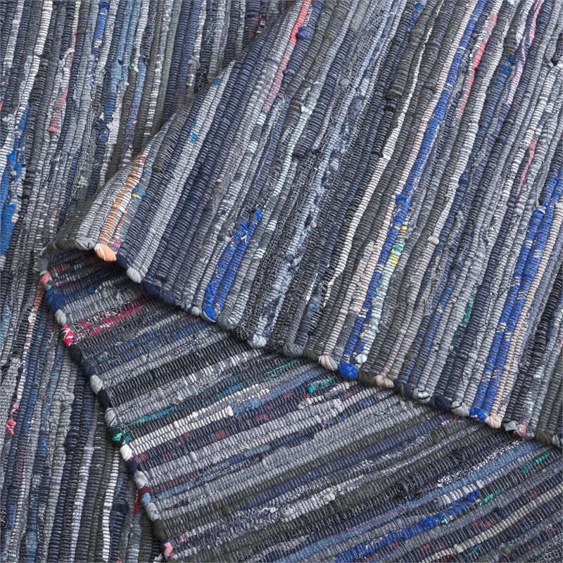 Safavieh Rag 10' X 14' Hand Woven Cotton Rug in Ink
