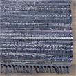 Safavieh Rag 4' Square Hand Woven Cotton Rug in Ink