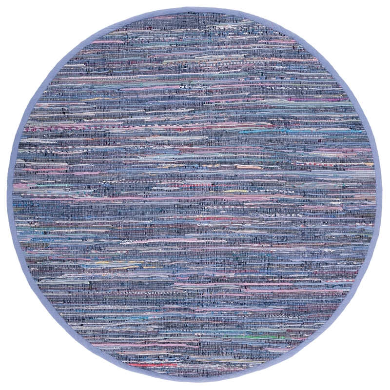 Safavieh Rag 4' Round Hand Woven Cotton Rug in Purple