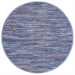 Safavieh Rag 4' Round Hand Woven Cotton Rug in Purple