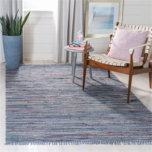 Safavieh Rag 4' Square Hand Woven Cotton Rug in Purple