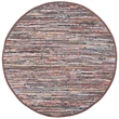 Safavieh Rag 4' Round Hand Woven Cotton Rug in Rust