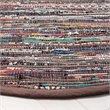 Safavieh Rag 4' Round Hand Woven Cotton Rug in Rust
