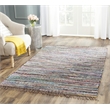Safavieh Rag 4' Square Hand Woven Cotton Rug in Rust