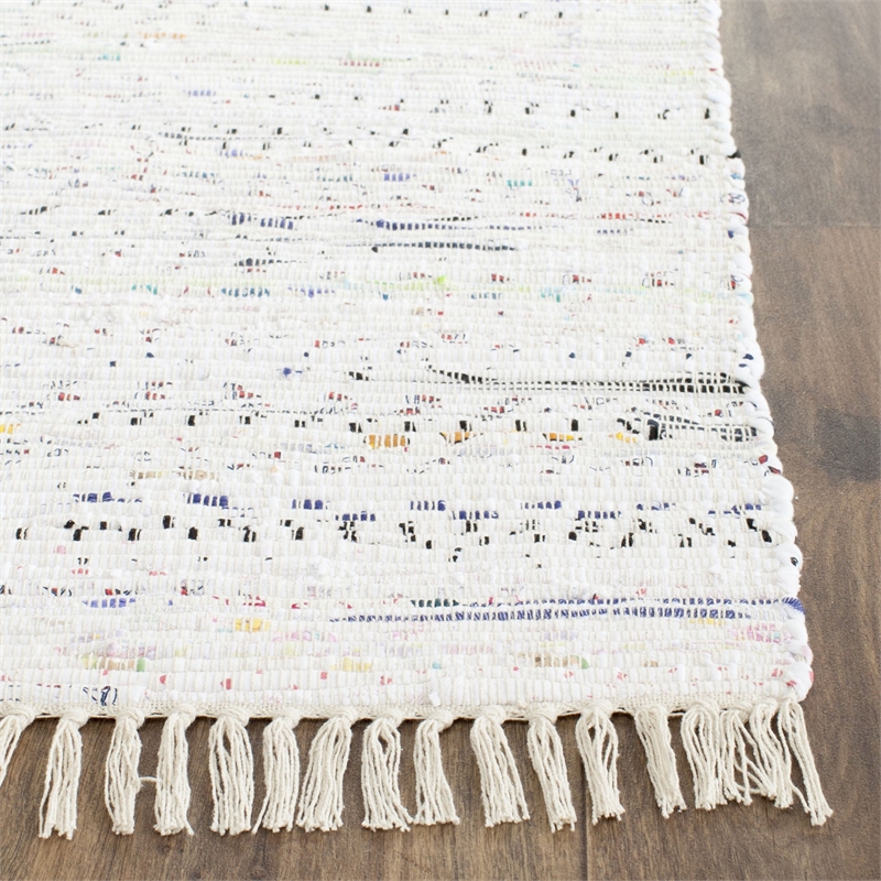 Safavieh Rag 10' X 14' Hand Woven Cotton Rug in Ivory