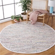 Safavieh Rag 8' Round Hand Woven Cotton Rug in Ivory