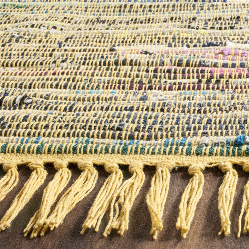 Safavieh Rag 10' X 14' Hand Woven Cotton Rug in Yellow