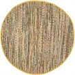 Safavieh Rag 4' Round Hand Woven Cotton Rug in Yellow