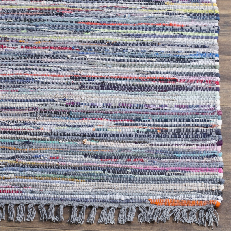 Safavieh Rag 4' Square Hand Woven Cotton Rug in Yellow