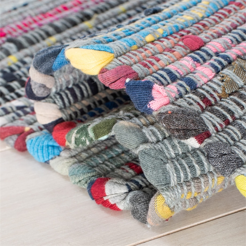 Safavieh Rag 4' X 6' Hand Woven Cotton Rug in Aqua