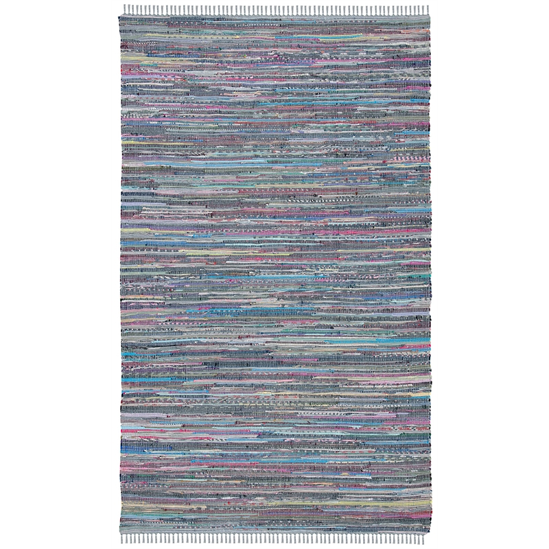 Safavieh Rag 5' X 8' Hand Woven Cotton Rug in Aqua