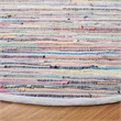 Safavieh Rag 4' Round Hand Woven Cotton Rug in Gray