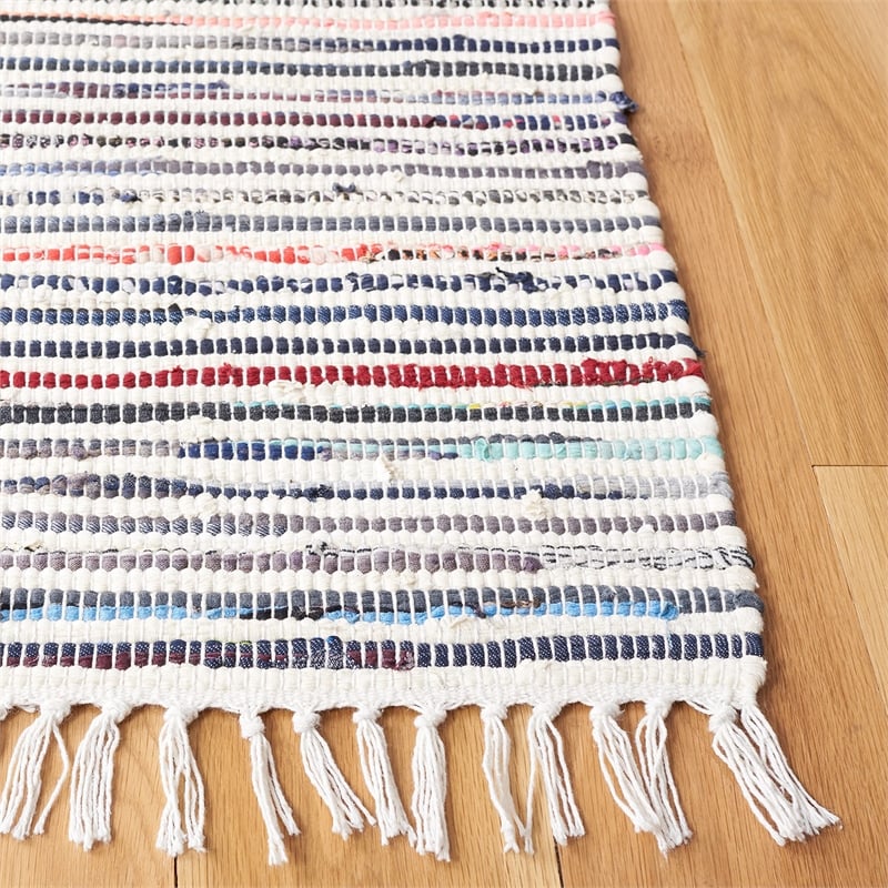 Safavieh Rag 3' X 5' Hand Woven Cotton Rug in Light Blue
