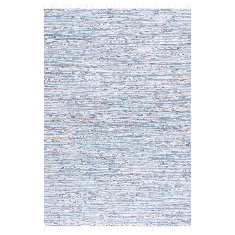 Safavieh Rag 6' X 9' Hand Woven Cotton Rug in Light Blue