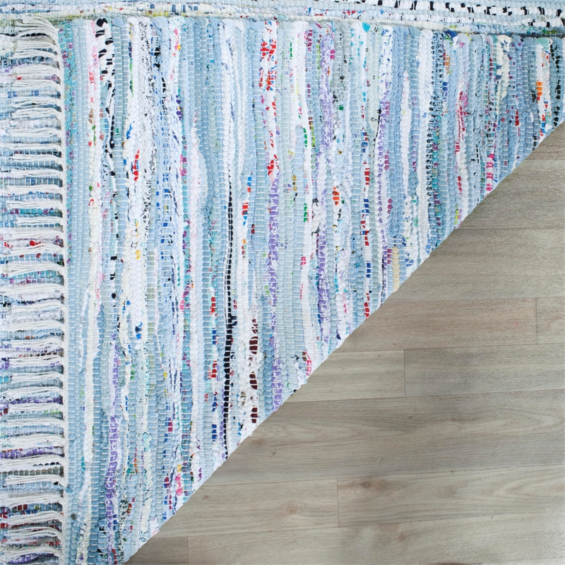 Safavieh Rag 9' X 12' Hand Woven Cotton Rug in Light Blue