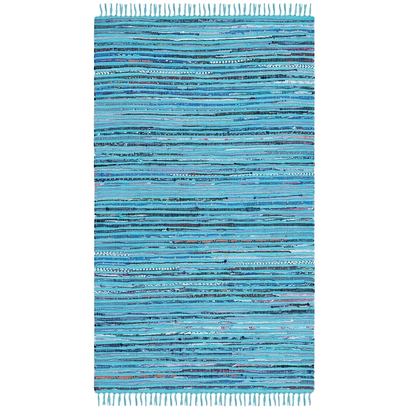 Safavieh Rag 3' X 5' Hand Woven Cotton Rug in Turquoise