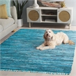 Safavieh Rag 6' X 9' Hand Woven Cotton Rug in Turquoise