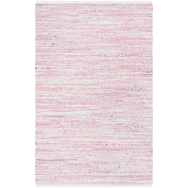 Safavieh Rag 6' X 9' Hand Woven Cotton Rug in Light Pink
