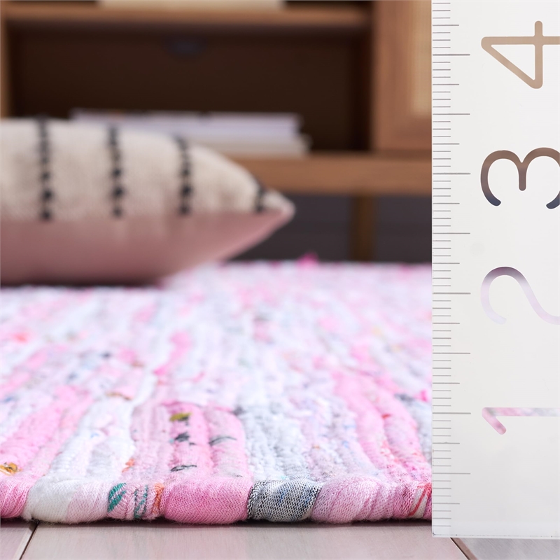 Safavieh Rag 9' X 12' Hand Woven Cotton Rug in Light Pink