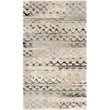 Safavieh Retro 6' Round Power Loomed Rug in Cream and Gray