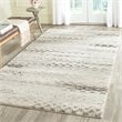 Safavieh Retro 6' Round Power Loomed Rug in Cream and Gray