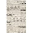 Safavieh Retro 6' Square Power Loomed Rug in Cream and Gray