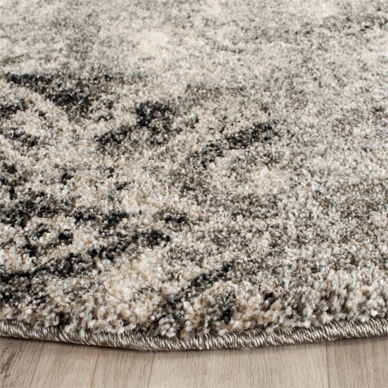Safavieh Retro 3' X 5' Power Loomed Rug in Cream and Gray