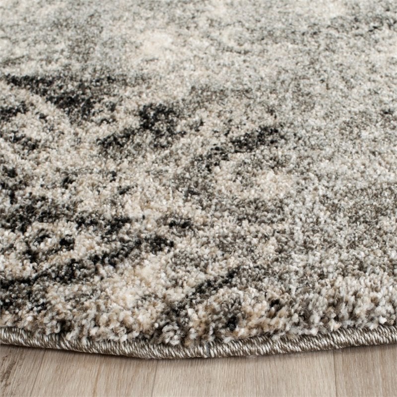 Safavieh Retro 5' X 8' Power Loomed Rug in Cream and Gray