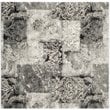 Safavieh Retro 6' Round Power Loomed Rug in Cream and Gray