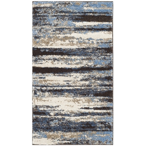 Safavieh Retro 2'6&quot X 4' Power Loomed Rug in Cream and Blue