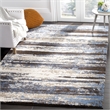 Safavieh Retro 3' X 5' Power Loomed Rug in Cream and Blue