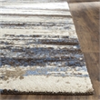 Safavieh Retro 3' X 5' Power Loomed Rug in Cream and Blue