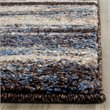 Safavieh Retro 8' Round Power Loomed Rug in Cream and Blue