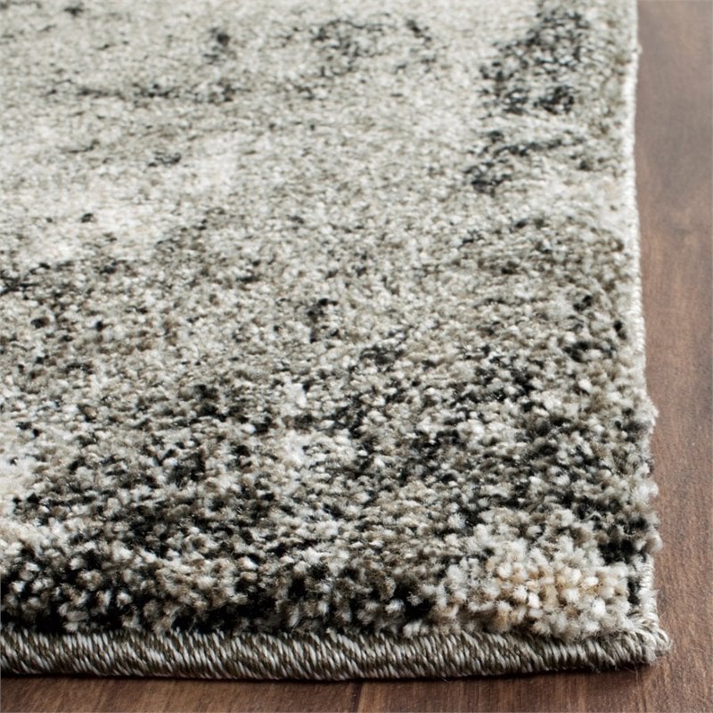 Safavieh Retro 6' X 9' Power Loomed Rug in Light Gray and Gray