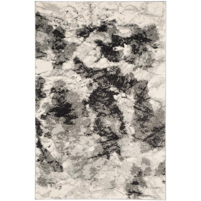 Safavieh Retro 6' X 9' Power Loomed Rug in Cream and Gray