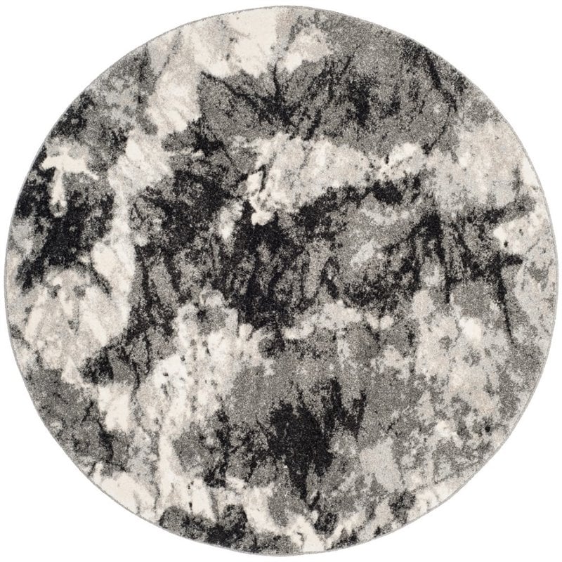 Safavieh Retro 6' X 9' Power Loomed Rug in Cream and Gray