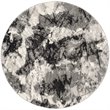 Safavieh Retro 6' Round Power Loomed Rug in Cream and Gray