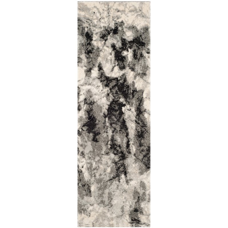 Safavieh Retro 8' X 10' Power Loomed Rug in Cream and Gray
